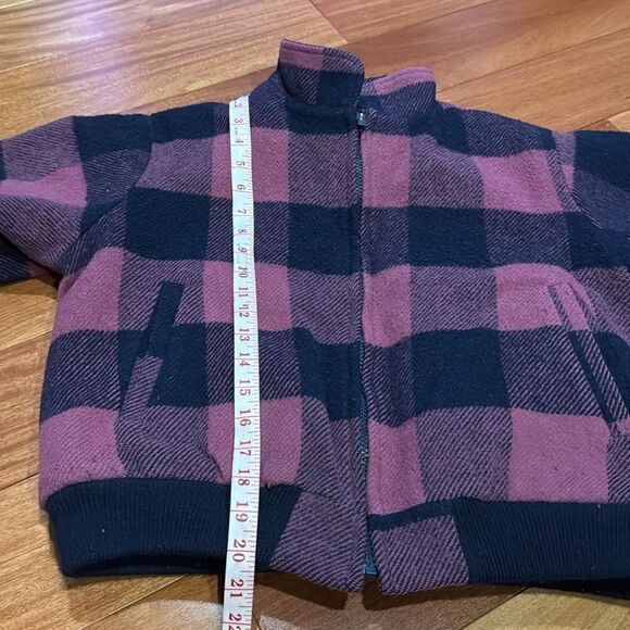 Woolrich Vintage Wool Jacket Plaid Zip Up Women’s Made In USA Bomber Style Sz M - Picture 9 of 9